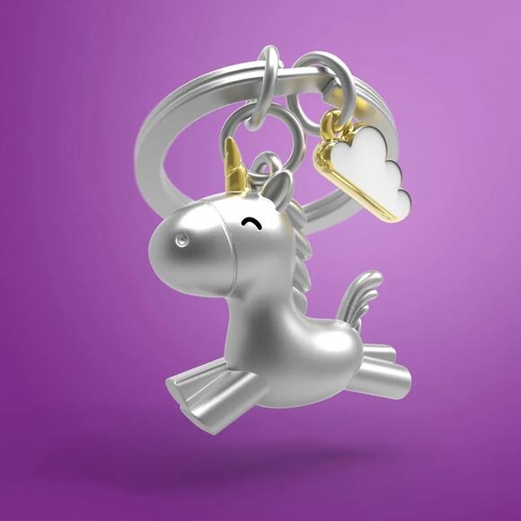 Metalmorphose Flying Unicorn Keychain in Gift Box - Picture 2 of 3